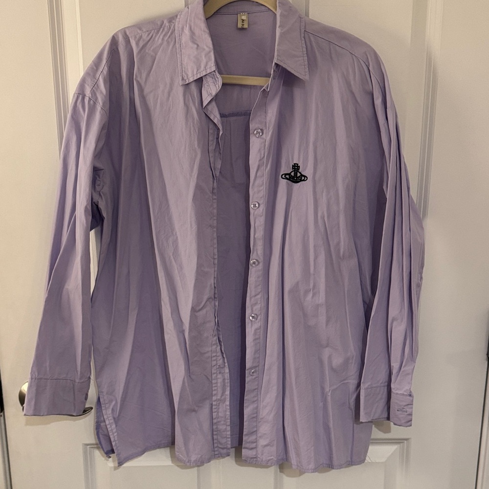 Women's Purple Button Down Shirt